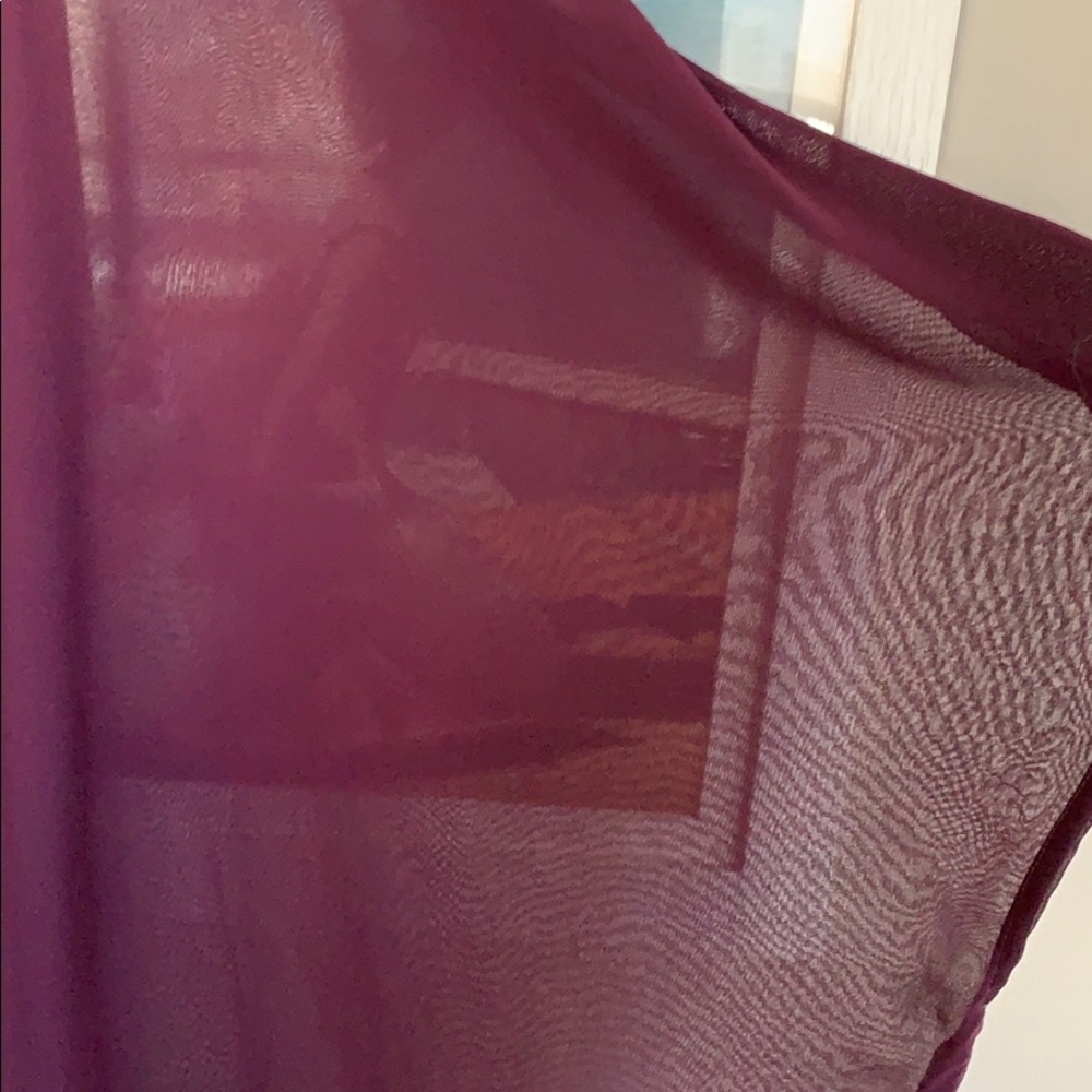 💕HP💕Julie Brown Beth chiffon plum sequin dress - Picture 6 of 12